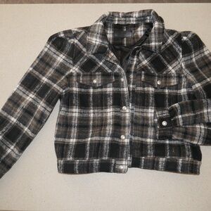 Plaid Cropped Jacket